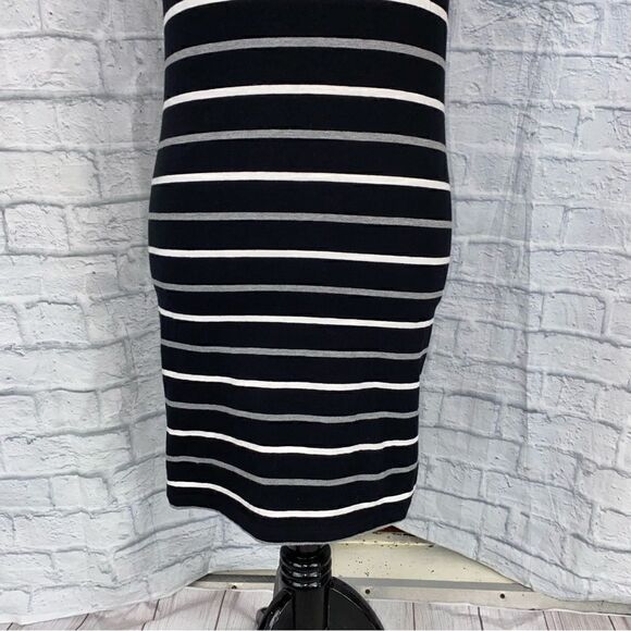 Forever 21 tank top stripe dress black white & grey sz large - Picture 3 of 9